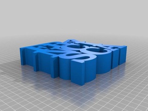 my customized variable word sculpture sculptures 3d print model - Mito3D