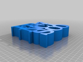 my customized variable word sculpture sculptures 3d print model - Mito3D