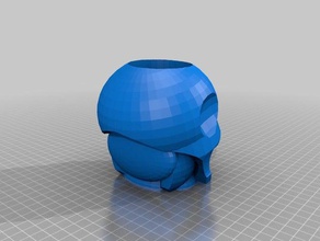 crânio porta-lápis 3d impressão 3d print model - Mito3D