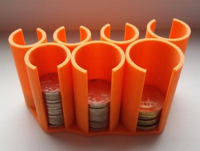 coin organizer kzt containers coins holder 3d print model - Mito3D