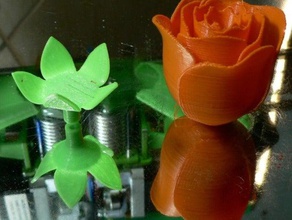 rose flower sepals art tools 3d print model - Mito3D