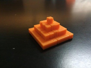 enclavamiento de la pirámide desafío diseño 2 puzzles caja rompecabezas lógica 3d print model - Mito3D