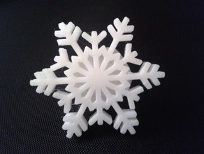 flocon de neige l'anneau anneaux 3d print model - Mito3D