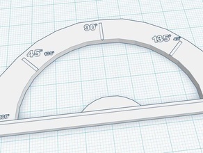 simple protractor straight edge 3d printing 3dprinting tools 3d print model - Mito3D