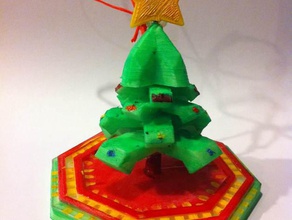 poligonal del árbol de navidad decoración 2015 adorno navideña baja poli la escultura 3d print model - Mito3D