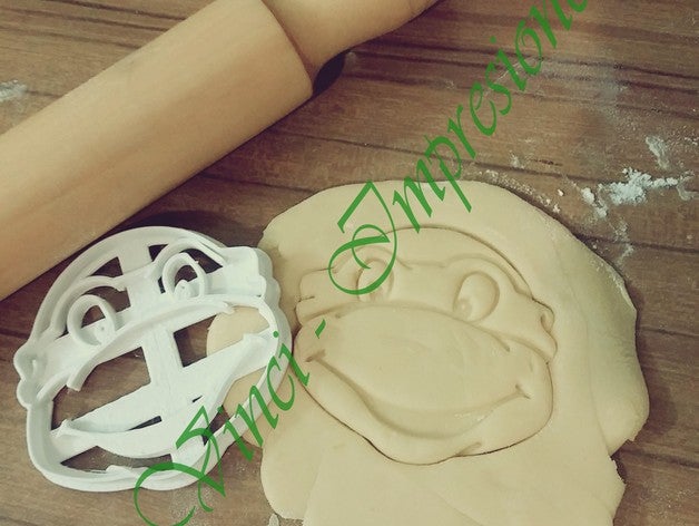 tortugas ninjas cocina de comedor cookie cookiecutter el cortador la galleta 3D print model - Mito3D
