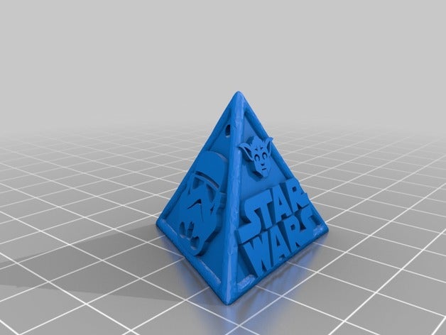 star wars chaveiro 3d impressão Impressão darth vader pirâmide storm trooper yoda 3D print model - Mito3D