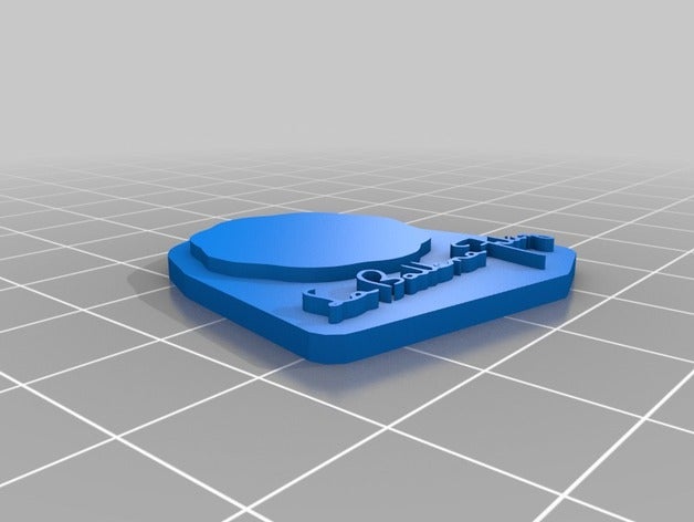 ballena feliz a fondo signos logotipos personalizado 3D print model - Mito3D