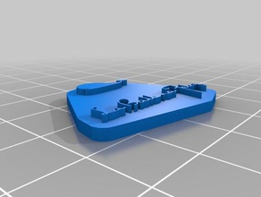 ballena feliz i segni loghi personalizzato 3d print model - Mito3D
