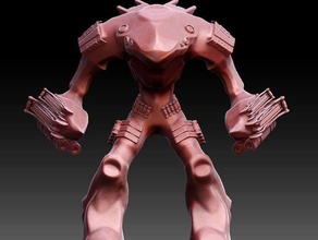 shark bot sculptures action fig figure cyborg robot static statue terminator toy 3d print model - Mito3D