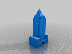clock tower Gebäude Strukturen 3d print model - Mito3D