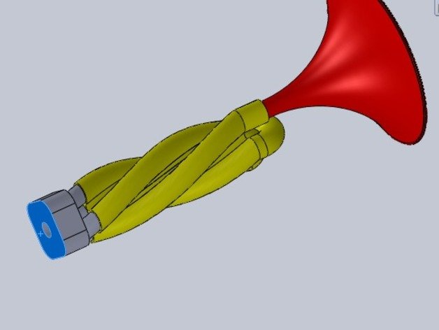 twisted trombone de la musique instrument trombones 3D print model - Mito3D