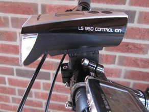 halter f&uumlr trelock-akku fahrradlampe ls 950 alternativen zu zl 700 sport im freien akkulampe Fahrrad Licht Halterung sigma swivel base mount 3d print model - Mito3D