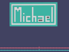 michael plaka isim işaretler logoları 3d çizgi 3d print model - Mito3D