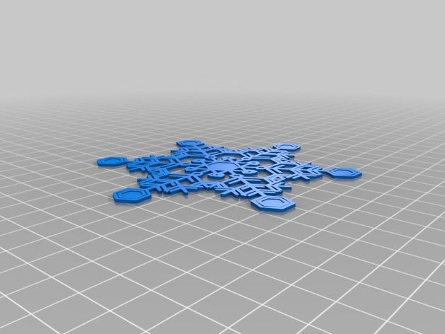 rh snowflake1 etkileşimli sanat özelleştirilmiş 3D print model - Mito3D