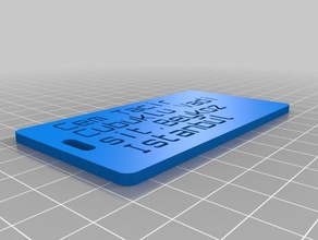 baggage tag other customized 3d print model - Mito3D