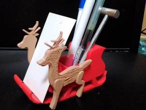 xmas pencil holder other christmas gift holiday 3d print model - Mito3D