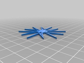 snowflake 2 decor 3d print model - Mito3D