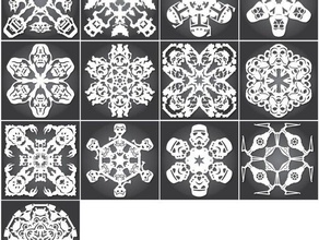 star wars snowflakes decor christmas 3d print model - Mito3D