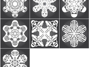star wars snowflakes decor christmas 3d print model - Mito3D