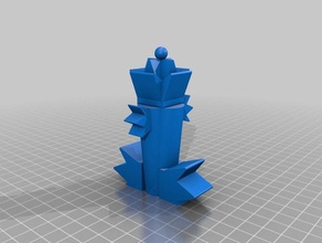 kraliçe satranç parça 3d baskı 3d print model - Mito3D