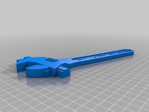 fully assembled customizeable 3d printed wrench v2 hand tools customizable 3D print model - Mito3D