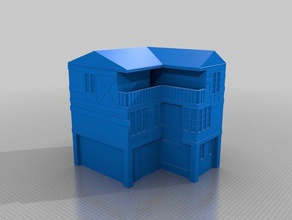 medieval mansão edifícios estruturas 3d print model - Mito3D