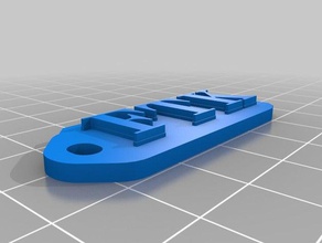 ftk Anahtarlık özelleştirilmiş 3d print model - Mito3D