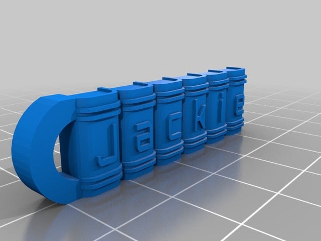 jackie bookshelf keychain keychains customized 3D print model - Mito3D