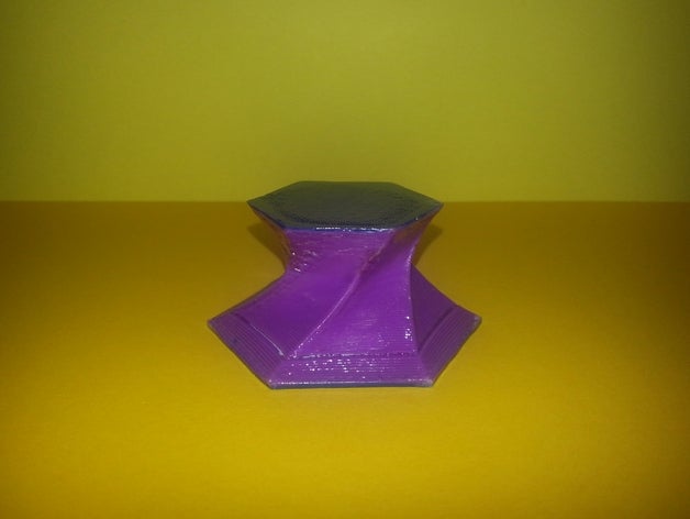 hexagon twisted sculpture base sculptures 3D print model - Mito3D