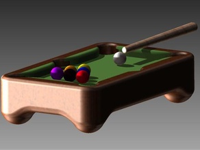 miniature pool toys games 3d print model - Mito3D