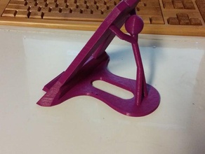 phone stand mobile holding stick person 3d print model - Mito3D