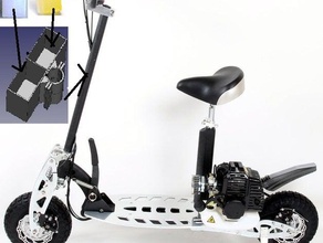 scooter benzin misch beh&aumllter halter diy eléctrico fahrad kick 3d print model - Mito3D