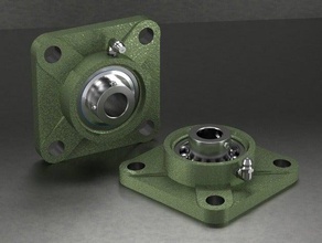 pillow block square flange engineering 3d print model - Mito3D