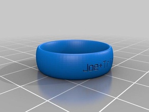 joe mooney toque personalizado anéis 3d print model - Mito3D
