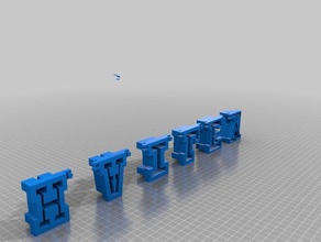 nome do cookie cutter 3d impressão 3d print model - Mito3D