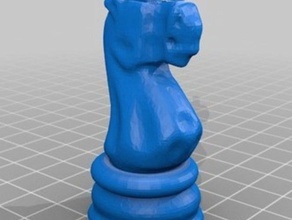 cavaleiro peça de xadrez partes 3d print model - Mito3D