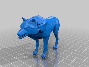 wolf 3d drucken 3d print model - Mito3D