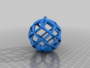twisty ball ornament sculptures christmas cyborg5 3d print model - Mito3D