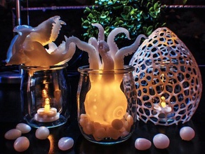 squid-Glas, gorilla-Schädel Skulpturen 3d print model - Mito3D