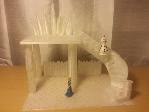 palácio de gelo edifícios estruturas castelo casa bonecas congelados 3d print model - Mito3D