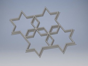 stars diamonds cookie cutter kitchen dining cookies effecient pattern 3d print model - Mito3D