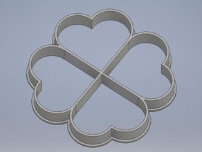 4 hearts cookie cutter kitchen dining cookies pattern 3d print model - Mito3D
