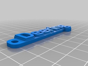 deering style key chain keychains customized 3d print model - Mito3D