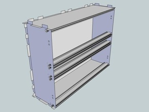 eurorack lasercut caso 84hp 7u 123 mm 10mm acrilico musica 3d print model - Mito3D