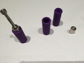 kossel magnetic rod reduction 6mm 10mm 3d printer parts carbon tube 2020 magnets 3d print model - Mito3D