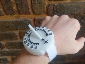 sun dial watch flinstone estilo adereços 3d print model - Mito3D
