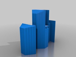 wayne tower gotham knight buildings structures 3d print model - Mito3D
