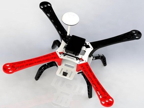 3d f450 quadcopter tipi baskılı rc araç apm dji In f550 minimosd multicopter multirotor orangerx 3d print model - Mito3D
