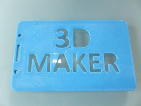 3d maker badge id titolare della carta di credito la stampa 3dprinting Stampante La porta carte identificativo d'identità 3d print model - Mito3D